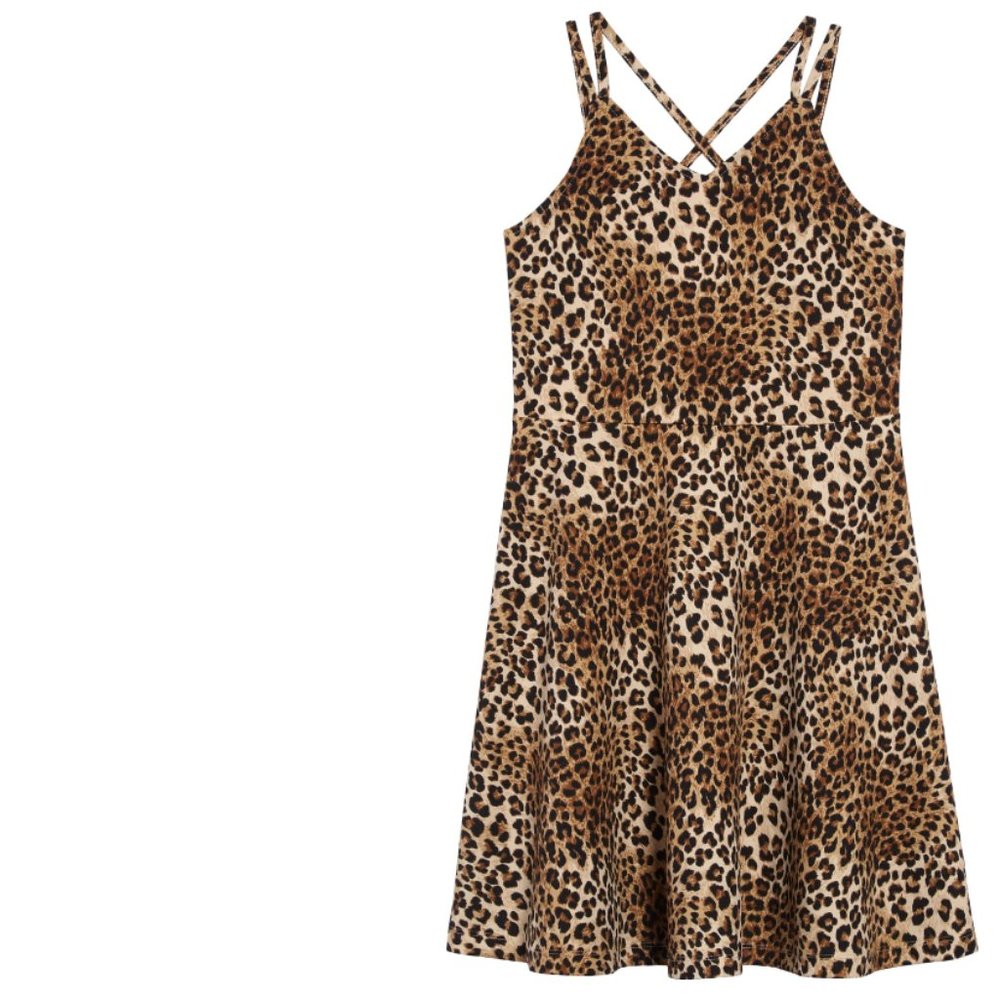 Zunie Animal Print Sleeveless Strappy Dress. Size 14. Classy